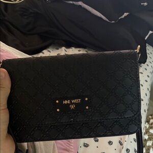 Nine West Black Embossed Clutch